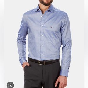 Tommy Hilfiger Slim Fit Long Sleeve Button Down Shirt Sz XL - neck 17-1/2